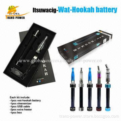 Water sound E cigarette Rechargeable WAT-hookah Batteries with huge capacity